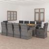 Day and Night - Day and Night Garden Dining Set 11 Pieces and Gray Synthetic Rattan Cushions