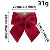 Handmade Red Velvet Christmas Bow Ornaments for Party Décor