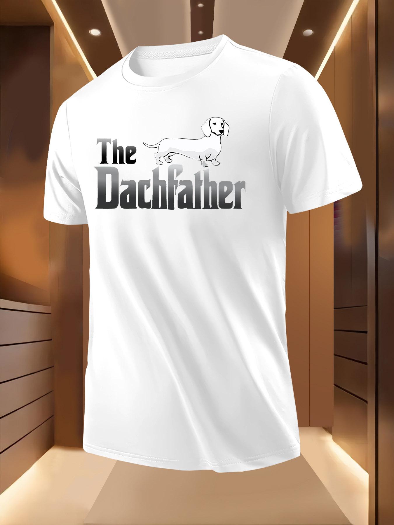 Funny Dachshund  The Dad -father  Graphic Tshirt - Light ... XXXXL
