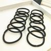 100 Pack Black Elastic Hair Bands No Metal Ponytail Holders for Women Men Girls and Kids Gentle and Convenient