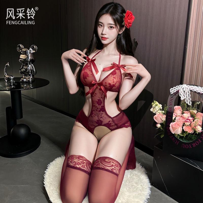 Open Crotch Free Catties Large Size Fat Sister Erotic Underwear Sexy Pure Desire Uniform Lace Seduction Pajamas 18