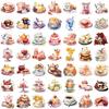 50 Cartoon Ins Style Afternoon Tea Doodle Stickers Decorate Guitar Notebook Suitcase DIY Waterproof Stickers