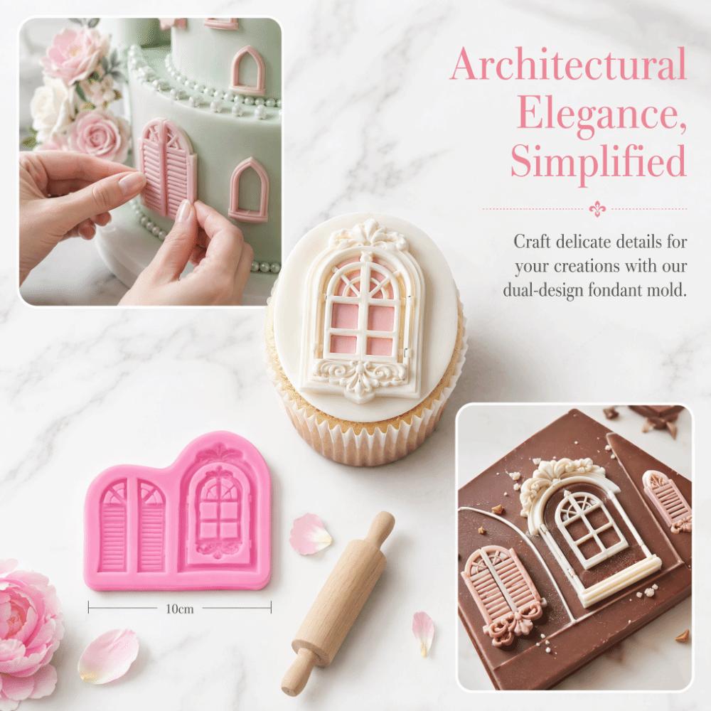 2pcs Flexible Fondant Mold Silicone Silicone Baking Mould Fondant Decorating Mold  Baking Chocolates