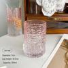 Pink Girlish Ice Texture Milk Tea Glass