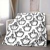 1pc Middle Finger, Pixel Art Blanket Warm, Cozy, And Soft, Suitable for Sofas, Beds, Cars, And Office Use.Perfect for Camping And Travel, Making It a
