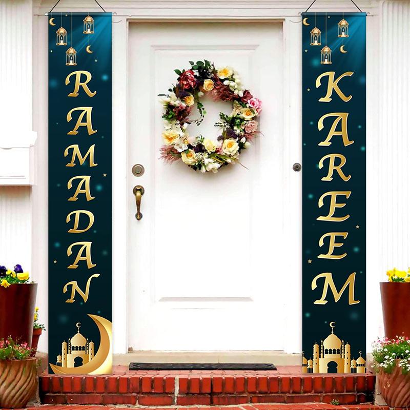 Middle Eastern Festival Decoration Flag Hanging Ramadan Party Decoration Door Hanging Festival Party Decoration Flag Ramadan