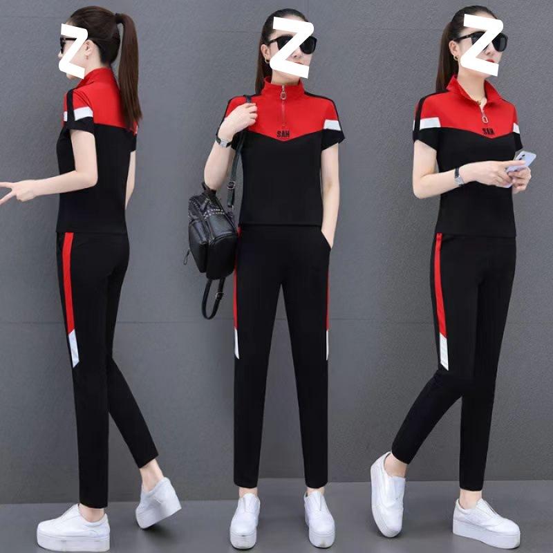 Fashion Casual Sportswear Set for Women - Summer Short-sleeved, Lightweight, Loose-fitting Outfit in Two Pieces