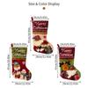 Christmas Stocking 3D Embroidered Design Large Gift Bag Xmas Sock for Children Holiday Decoration