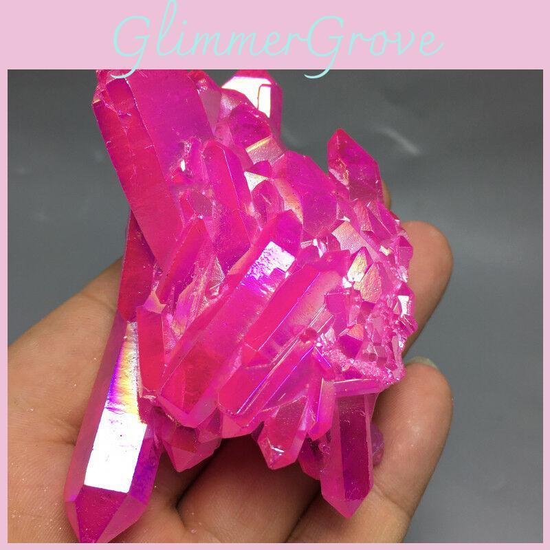 Exquisite Titanium Natural Druzy Quartz Cluster Crystal Red Geode Gemstone Specimen Decor For Elegant Home Accents