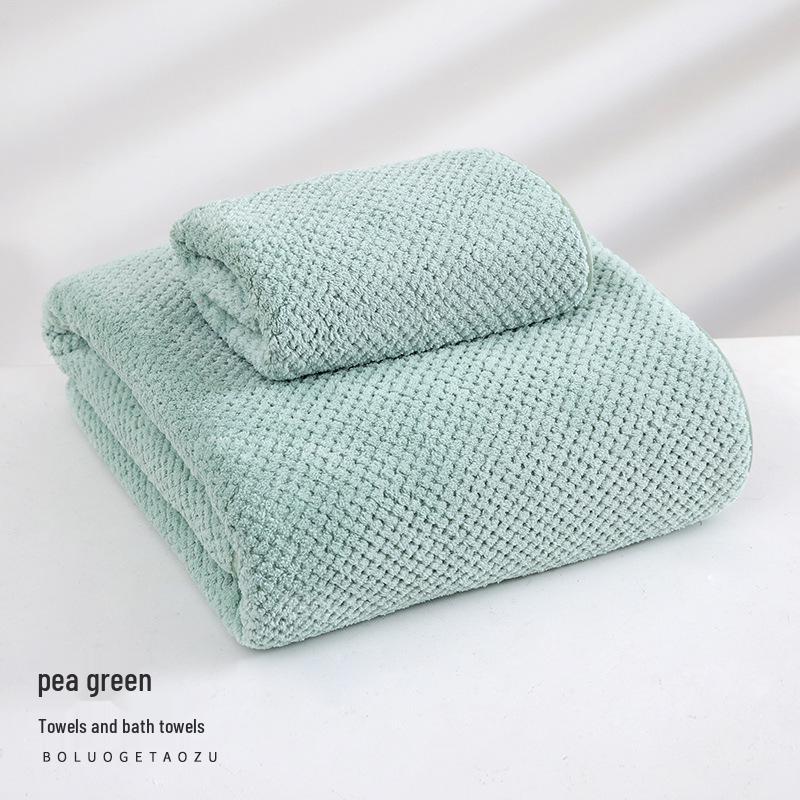 Quick-Dry Coral Fleece 3-Piece Towel Set - Absorbent Cotton for Bath, Beach & Home