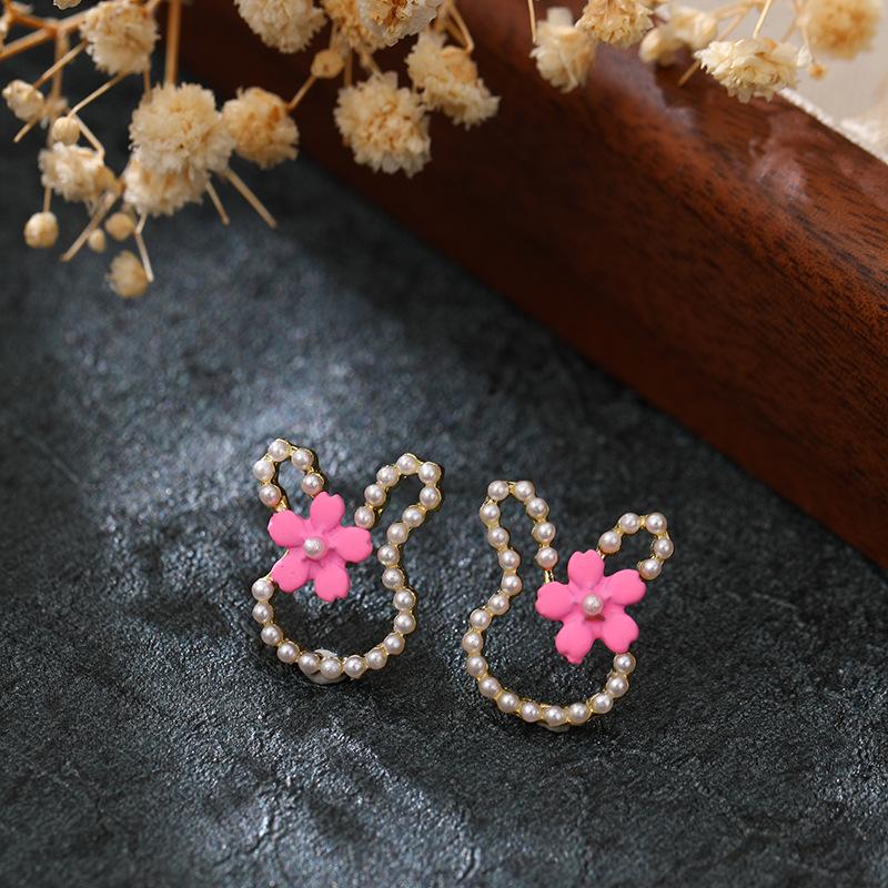 Náušnice s jehlou ze stříbra S925 s kočičím okem a perlou, dlouhé s mašličkou - Retro a všestranný styl pro ženy