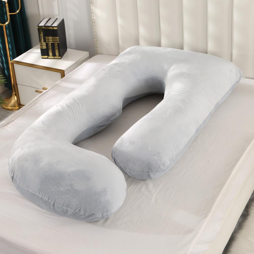 High-Density Solid Color Maternity Pillow for Pregnancy, Side Sleeping, Breastfeeding, and Headboard Support