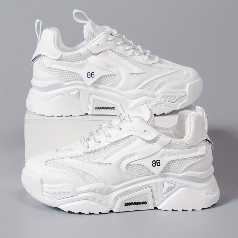 2025 Candy Color Mesh Pop Shoes Women's Thick Bottom Casual Sneakers Hundred Soft Bottom Breathable Running Shoes