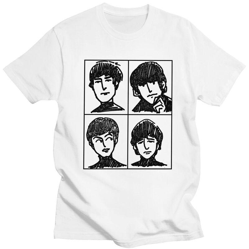 Custom Heavy Metal Rock The Beatle Tshirts for Men Short Sleeves Leisure T Shirt Cool Tshirts Slim Fit Pure Cotton Tees Gift