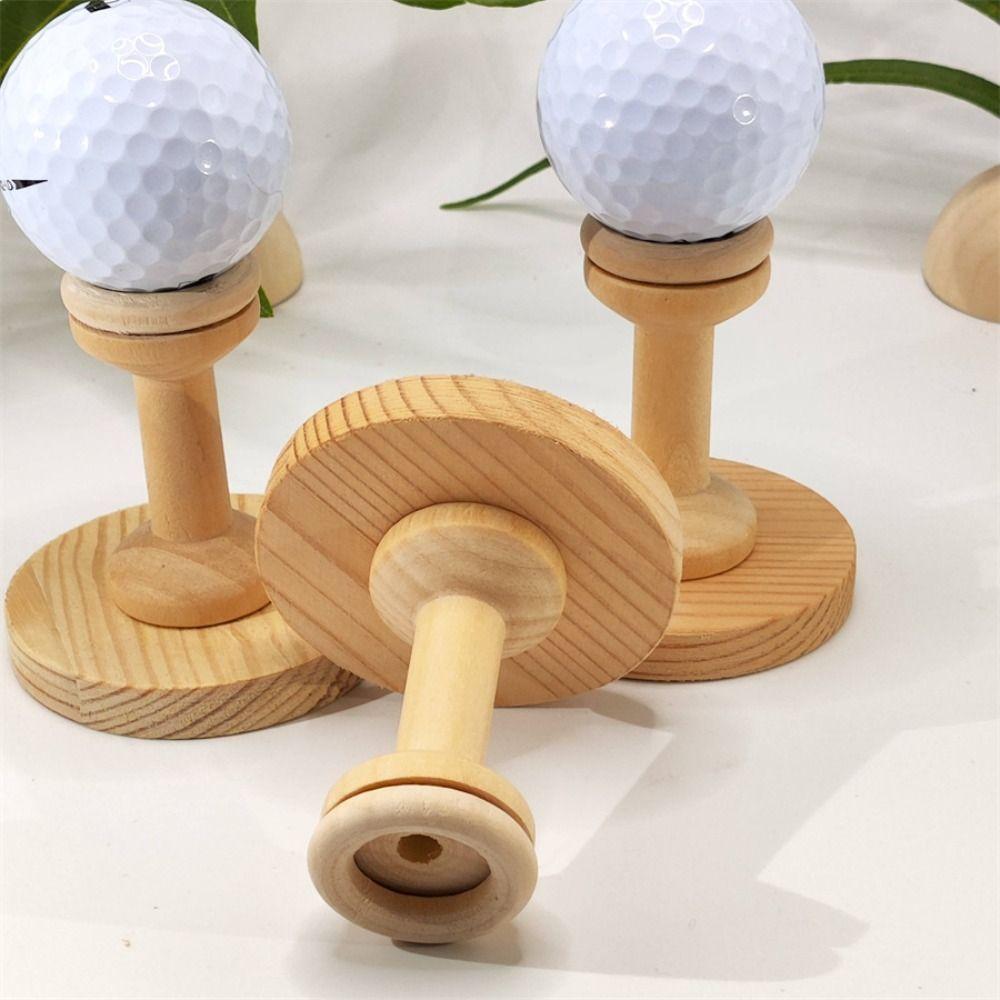3Pcs Wooden Golf  Wooden Base Set Easy To Install Golf Tennis Ball Support Golf Ball Tees  Training