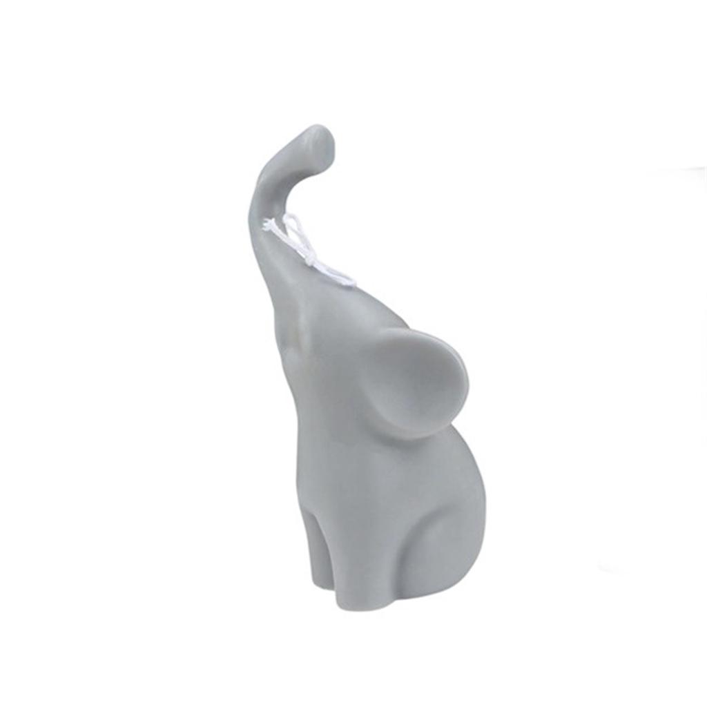 Long Nosed Elephant Silicone Candle Model Animal Gypsum Crystal Drip Resin Decorative Ornament