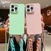 Crossbody Lanyard Cord Soft Acrylic Bracelet Case For iPhone 17 16 15 Pro Max 14 Plus 13 12 Liquid Silicone Shockproof Cover