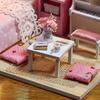CUTEROOM DIY Wooden Dollhouse Kit Handmade Miniature House Assembly Kit for Interior Decor "SUNSHINE PRINCESS" Adults, (H015)