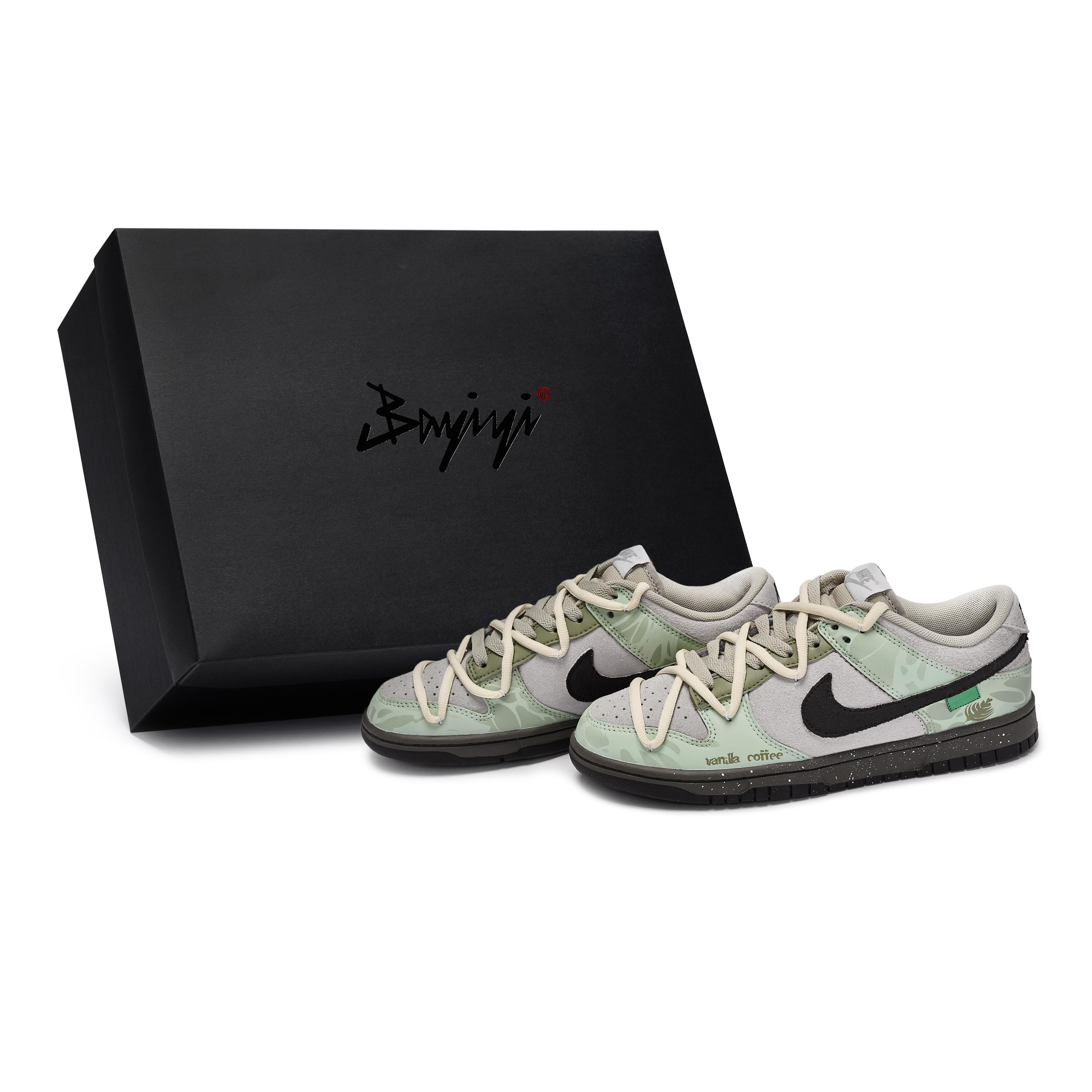 

Nike Dunk Skateboard Shoes Unisex Low Top Gray/Brown/Green FD9746-001(Team80-SBOX) 45