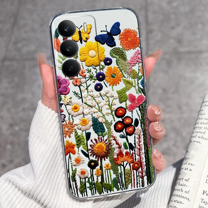 For Oppo Realme C75 C75x C71 C67 C63 C55 C35 C33 C21Y C20 C15 Clear Phone Covers Adorable Cat Patterns Screen Protector Dustproof Case For Oppo Casing