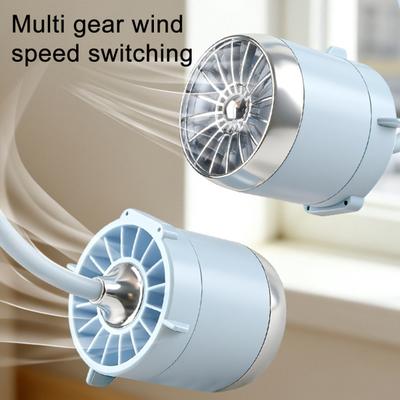 Portable Neck Fan 1-100 Speed Rechargeable Quiet Hands Free USB Fan Flexible Wearable Cooling Personal Fan for Outdoor Travel Office