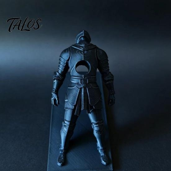 Talos 3D Printed Knight Pen Holder, Medieval Desk Organizer, Action Figure Pencil Stand for Office, Decorative Stationery Collectible Gift