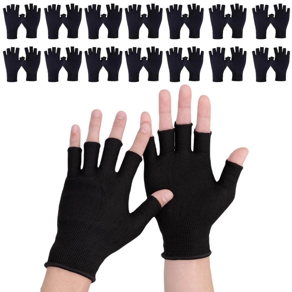 RYOHIN Fingerless Work for and Strength Compression Set Lab. Gloves, Thin, Sweat-Wicking, Quick-Drying, Work, Sports, Training, Gloves, 15-Pair