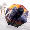 1 PC Automatic Folding Umbrella - Wolves Pattern, Portable & Foldable Design with 8 Ribs, Christmas Birthday Gifts