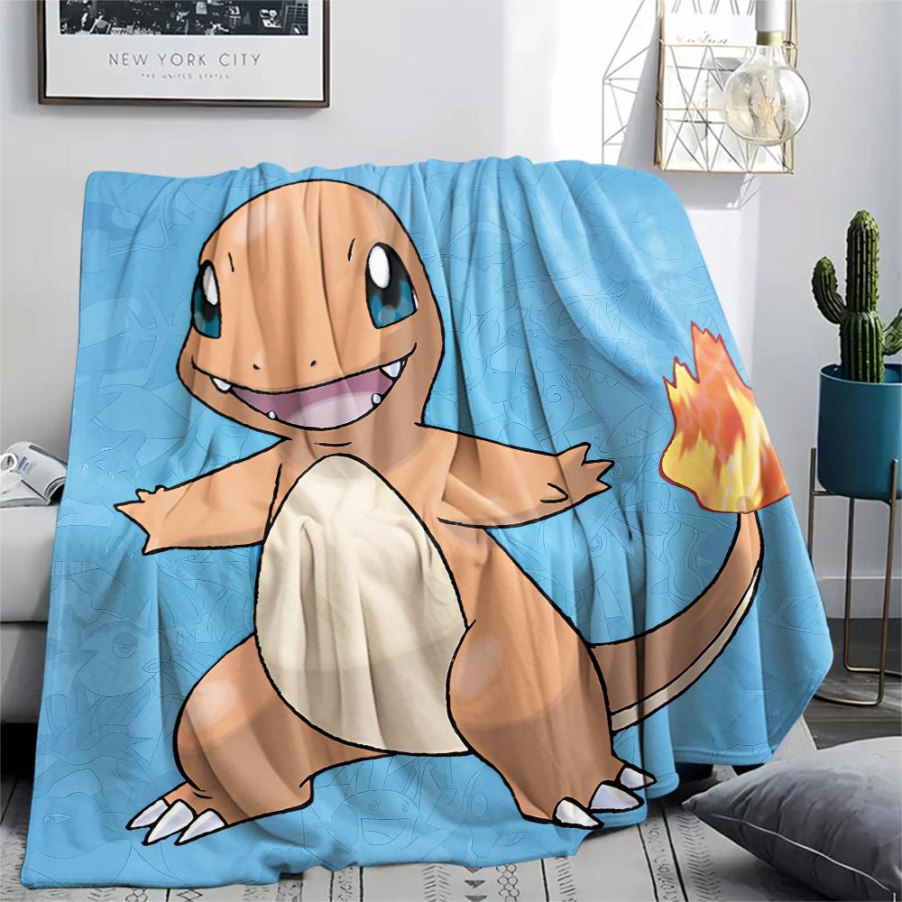 

Charmander Pokémon pattern Flannel Blanket, High quality Comfortable for All Seasons, Home Decor, Warmth and Comfort, Perfect for Gifts. 80cm x 120cm