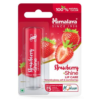 Aardbeien Glans Lippenverzorging 4,5g Pak van 1 – Natuurlijke Glanzende Hydraterende Balsem Voor Zachte Soepele Lippen Met Langdurige Hydratatie