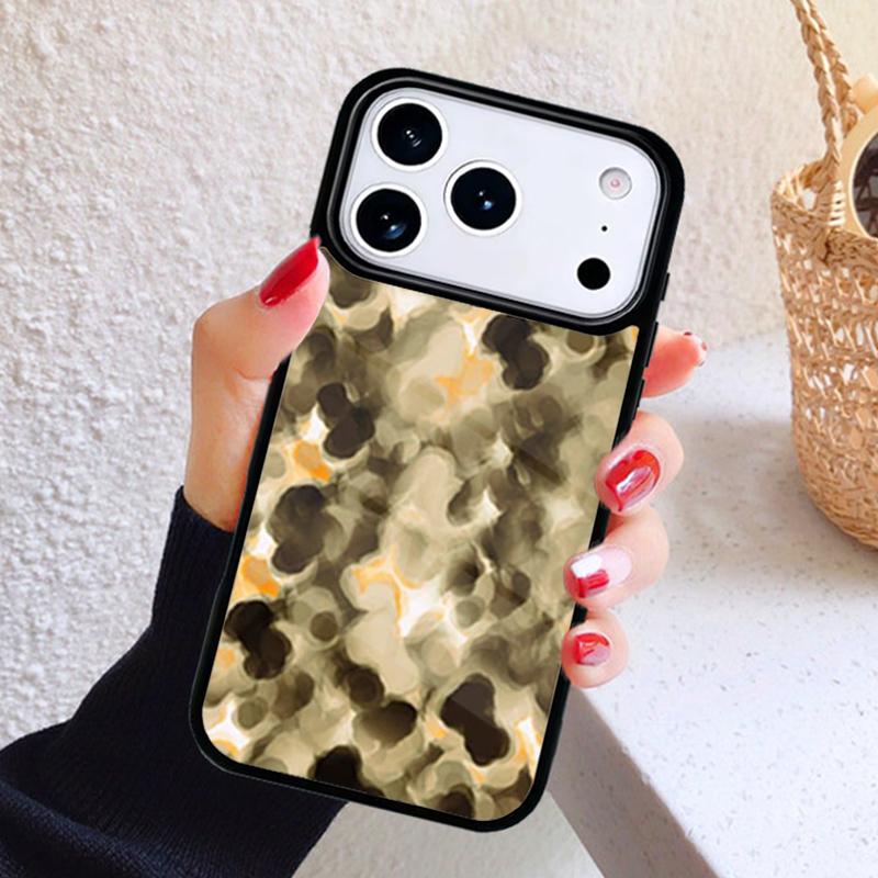 Tortoise Shell Pattern Marble Phone Case For iPhone 17 Air 16 15 14 13 12 11 Pro Max Plus