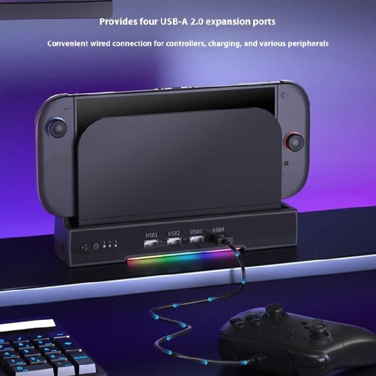 Enhances Cooling Dock with Double Fan System Multifunctional Wall Mountable Stable Brackets Game Spare Part for switch2