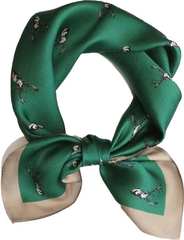 100% Natural Real Silk Scarf Women Print Bandana Square Scarves Wrap Fashion Luxury Summer Beach High Quality Hijab schals 53cm