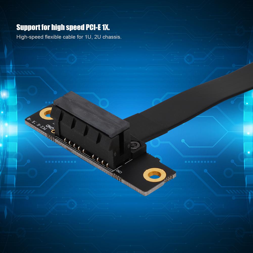 20 cm PCI E 1X 90 Grad Hochgeschwindigkeits-Verlängerungskabel mit goldener Fingerschutzabdeckung