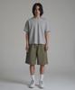 Noming Chino Single-Pleat Strap Wide Bermuda Shorts - Khaki