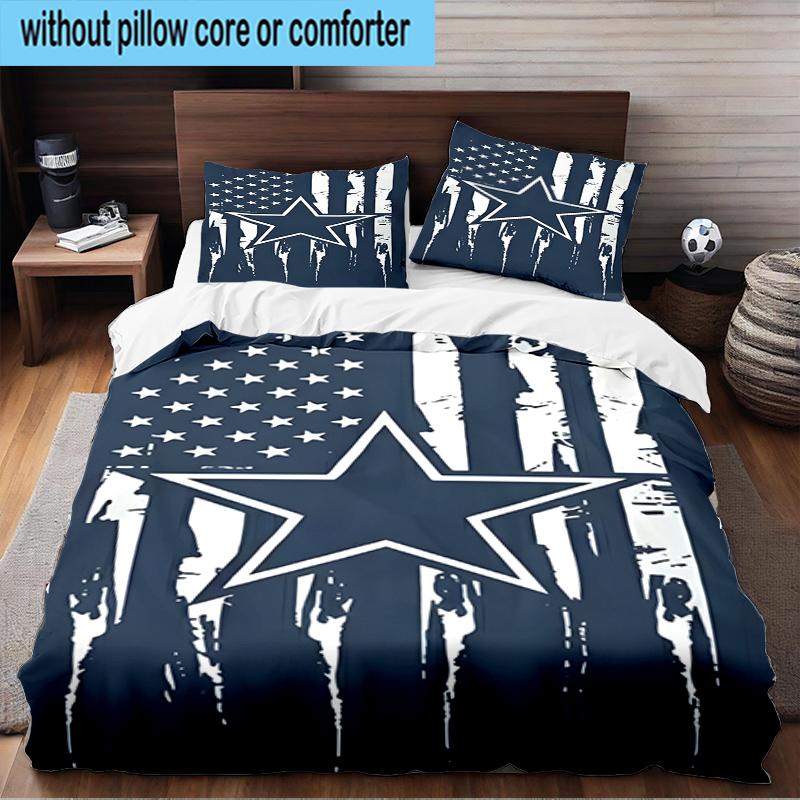 American Football Team 3PCS Bedding Set 2D Printing (Includes 1 Duvet Cover + 2 Pillowcases Coreless), Bedroom decor,Fan Gift