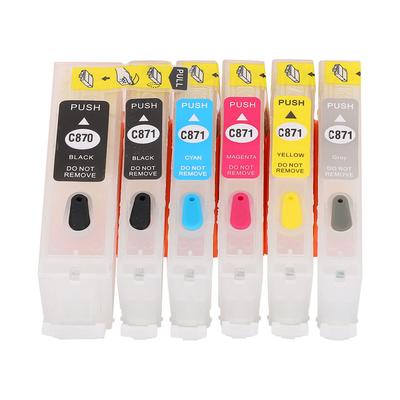 Conjunto de Cartuchos de Tinta 5 Cores Acessórios para Impressora para Canon PGI-870BK CLI-871BKCMYGY
