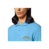 Versace Ss23 Solid Color Letter Embroidered Short Sleeve Polo Shirt Men Polo Shirts Blue 1010639-1A07698-1VA90