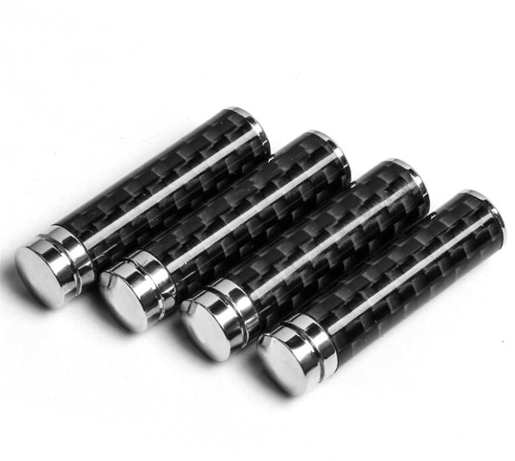 Car Door Sports Door Lock Carbon Fiber Design with Chrome Pin Guard Lock, Pin, (1)