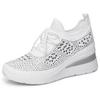 Rhinestone Lace-up Women's Casual Shoes Low-top Sports Shoes Fashion Style Women's Shoes Daily Commuting Height-increasing Shoes Women