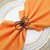 Halloween Spider Napkin Rings Metal Alloy Napkin Holder Rings Serviette Buckle Ring for Halloween Party Kitchen Dinner Table Decorations (Black)