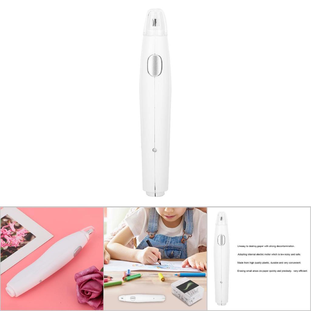 Pratica Gomma Elettrica Ricaricabile USB con 16 Ricariche di Ricambio (Rosa)