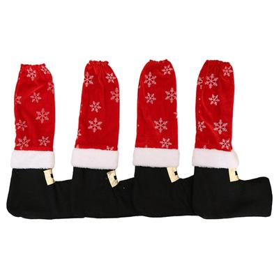 Pack of 4pcs Table Foot Covers Christmas Table Leg Sleeve Case Chair Foot Socks