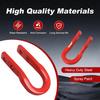Red Front Tow Recovery Hooks Set for 15-20 Chevrolet Colorado GMC Canyon