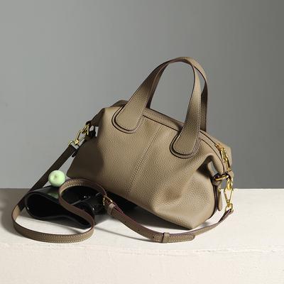 Boston Handbag New Leather Women's Bag Large Capacity Tote Bag Women's Commuting Shoulder Bag