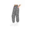 Nike Leopard Print Mid-Rise Drawstring Cuffed Casual Pants Women Bottoms Gray DC0025-070