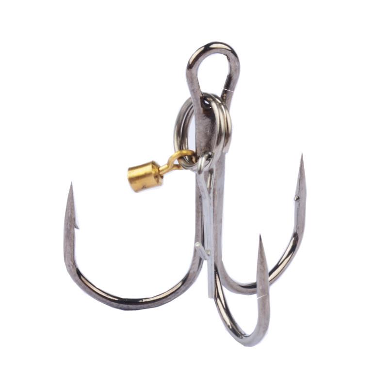 Spring-Loaded Double-Hook Steel Wire Fishing Rig with Lock Pin
