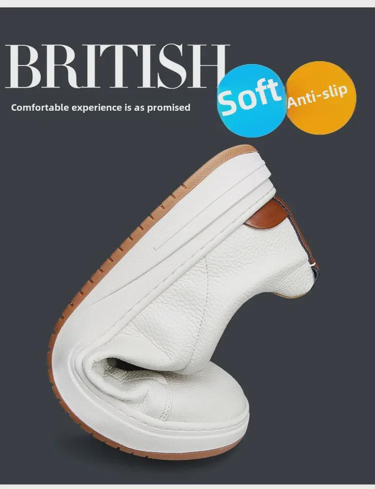 Scarpe da Uomo in Pelle Senza Lacci - Tendenza Autunno 2024: Suola Morbida, Vera Pelle, Stile Casual e Business