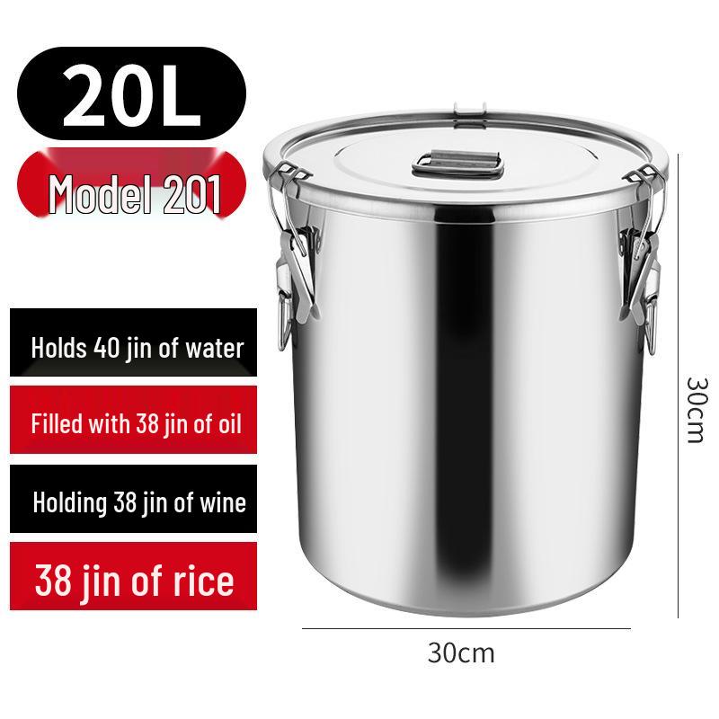 Barril Sellado Multiusos de Acero Inoxidable 304 para Almacenamiento de Vino, Té, Leche, Fermentación, Aceite o Arroz