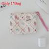 Cute Floral Cotton Wallet With Zip Pouch For Daily Use And Travel Storage For Girls